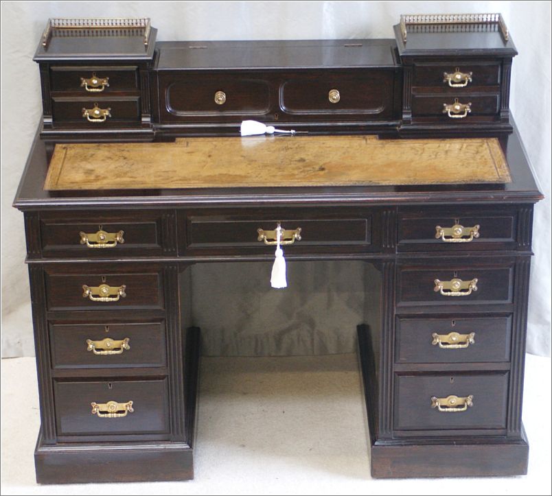 4030 Antique Mahogany Writing Desk by Maple & Co (3)